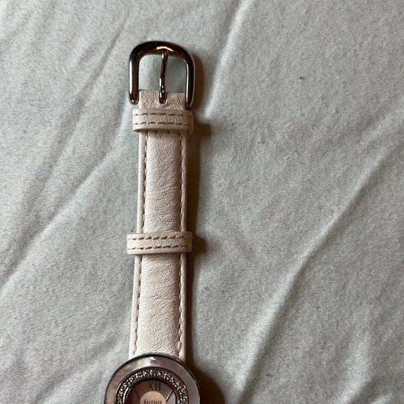 Ecclissi Sterling Silver with mother of pearl face. White band. Watch - Picture 2 of 6